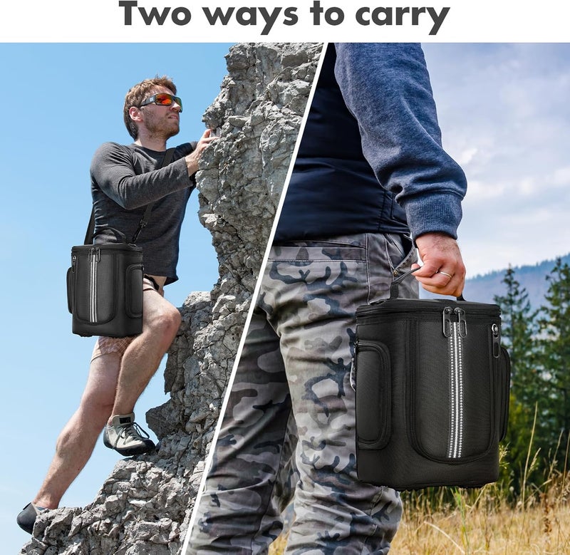 MRINCA Carrying Case Compatible with Anker Solix C300 Portable Power Station, Travel carry bag with Adjustable Strap, Accessory Pockets & Heat Dissipation Design - Image 2